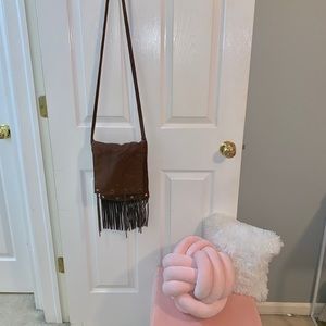 Brown Fringe Crossbody Bag
